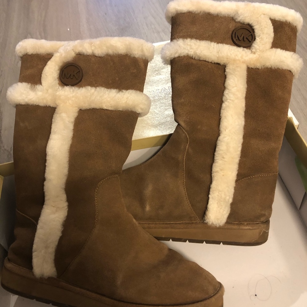 Michael Kors Tall Winter Boot- shearling/fur/suede